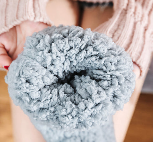 Women Ladies Girls Winter Warm Fleece Sherpa Indoor Home Stockings Slipper Socks